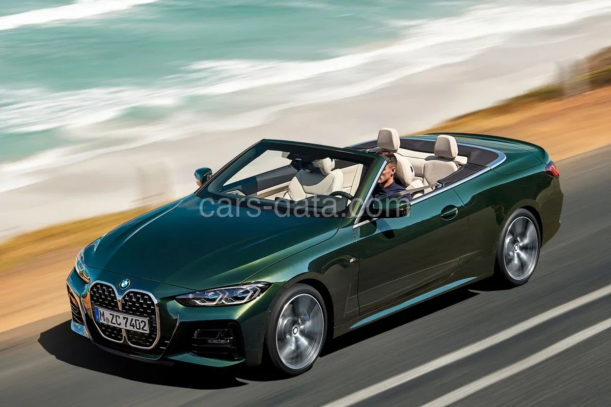 BMW 4er 420d Cabrio 2021 front view