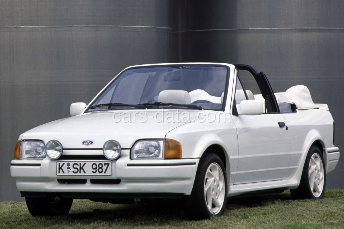 Ford Escort Cabrio 1.6 Ghia 1986 front view