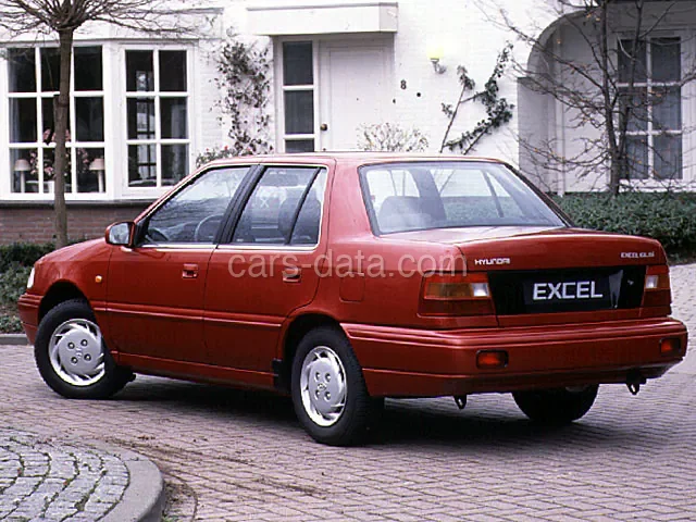 Hyundai Excel 1.5 LS 1992 front view