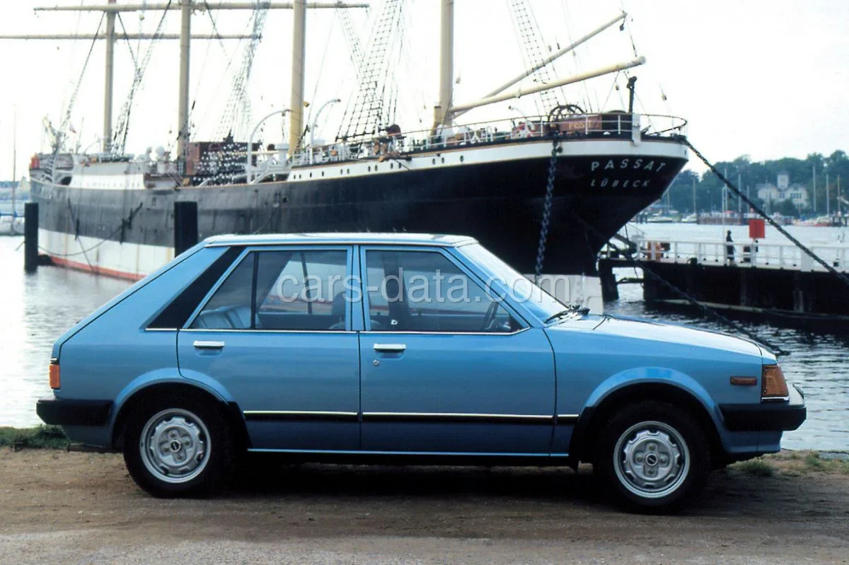 Mazda 323 1.3 DX 1980 front view
