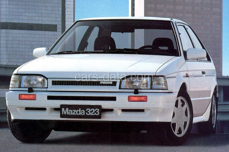 Mazda 323 1.3 L 1987 front view