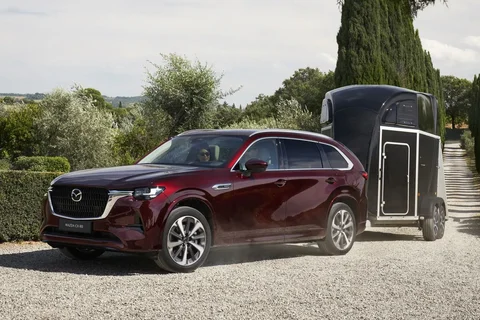 Mazda CX-80 e-SkyActiv PHEV 327 Exclusive-Line 2024 view 12
