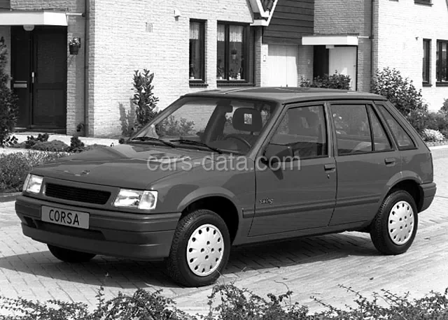 Opel Corsa 1.5 D Swing 1990 front view