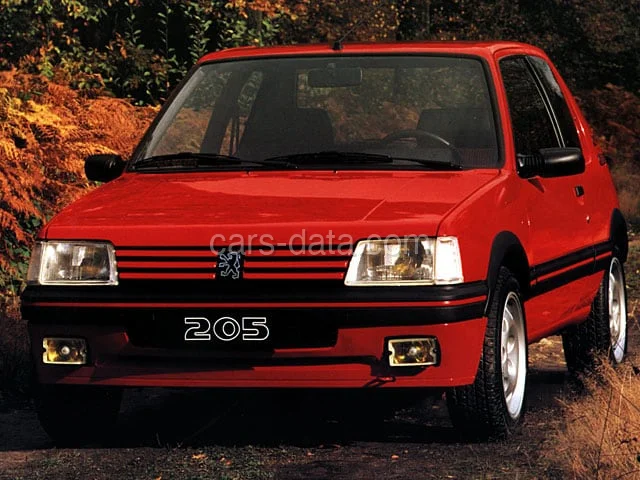Peugeot 205 GTI 1.9 1987 front view