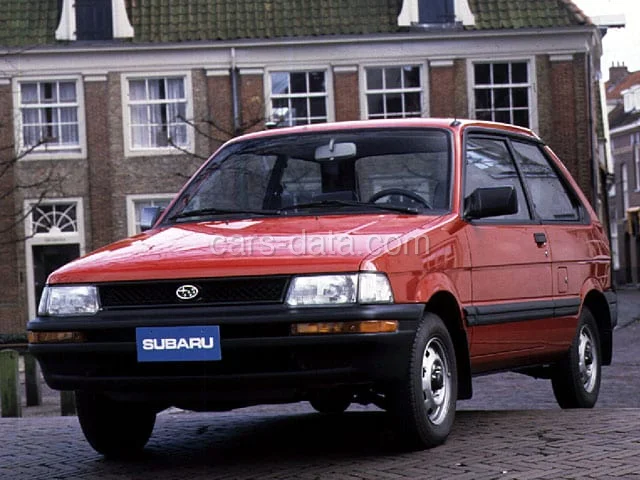 Subaru Justy 1.2 S ECVT 1989 front view