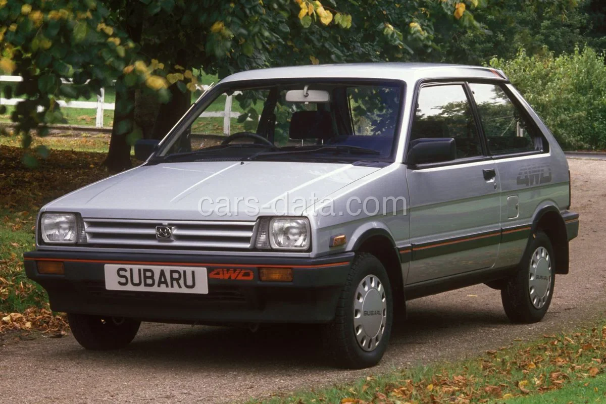 Subaru Justy 1.2 S 1986 front view